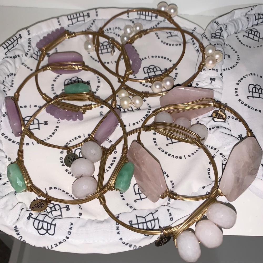 Green Bourbon & Bowties Large Bangle - image 4